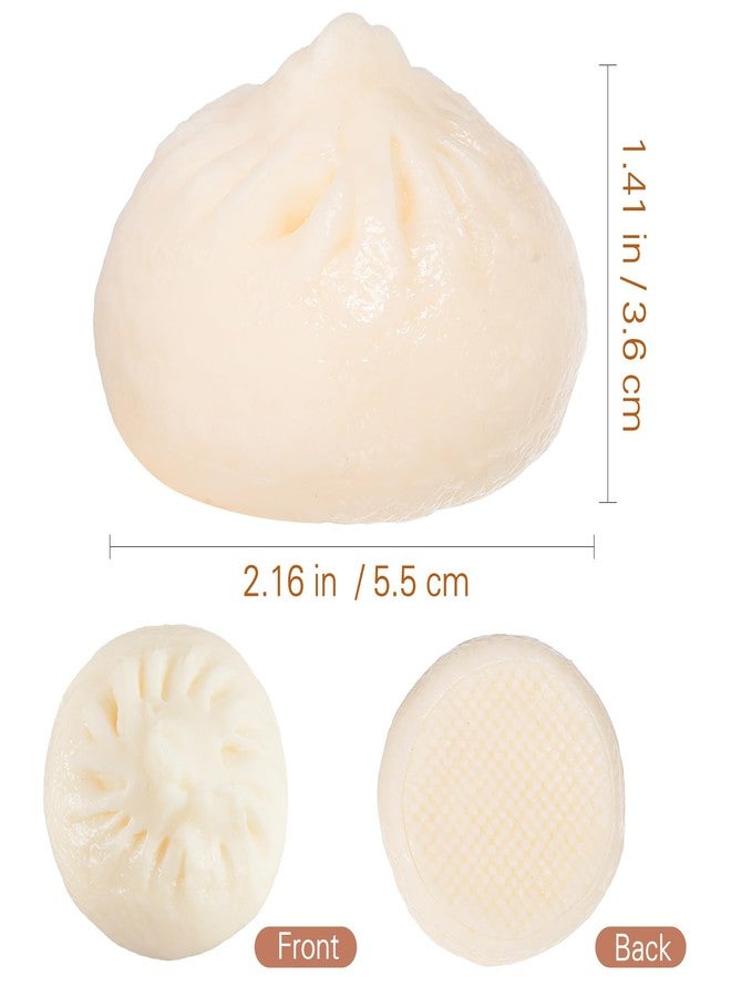 Alasum 5Pcs PVC Simulation Chinese Bao Buns, Realistic Steamed Bun Model with Wrinkle Design, Faux Food for Home Decor, Restaurant Display, Photography Prop, 2.16X2.16X1.41Inch - Image 5